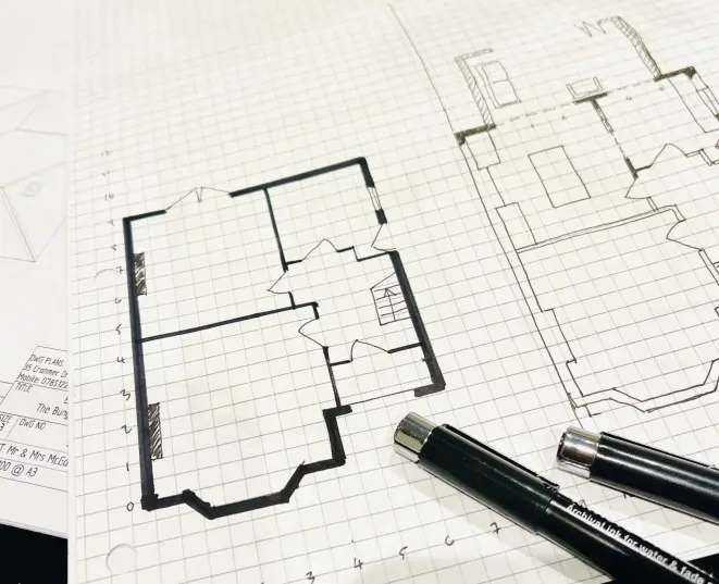 stage-1-achitectural-design-service Services overview sketch with pens